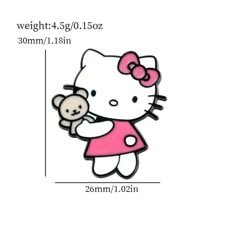 Hello Kitty Teddy Enamel Pin