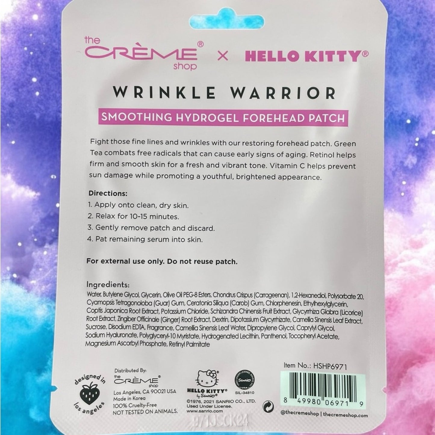 Hello Kitty crème shop wrinkle warrior forehead patch