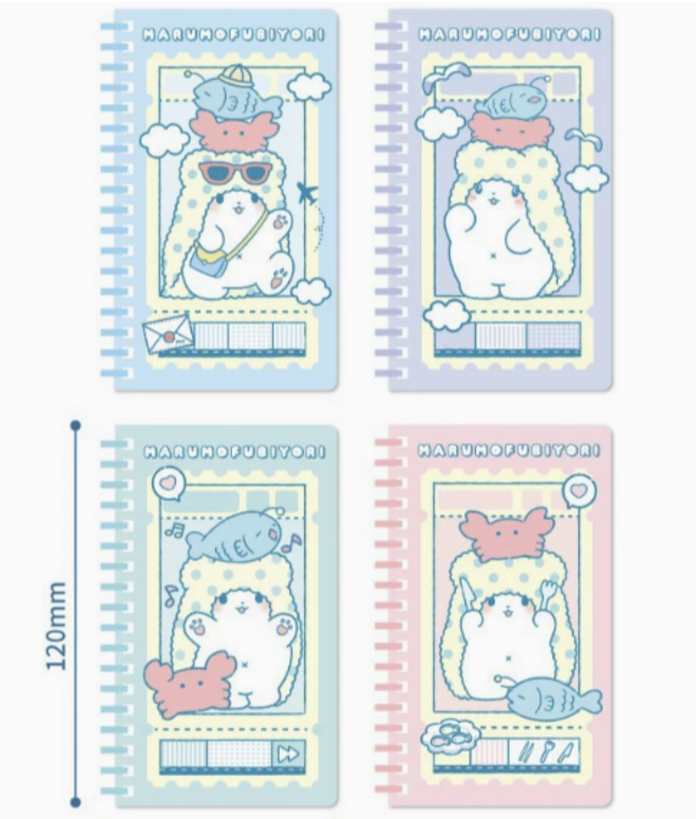 Marumofubiyori licensed Blanket Bear mini spiral notebooks - 1 box (36 pieces a box)