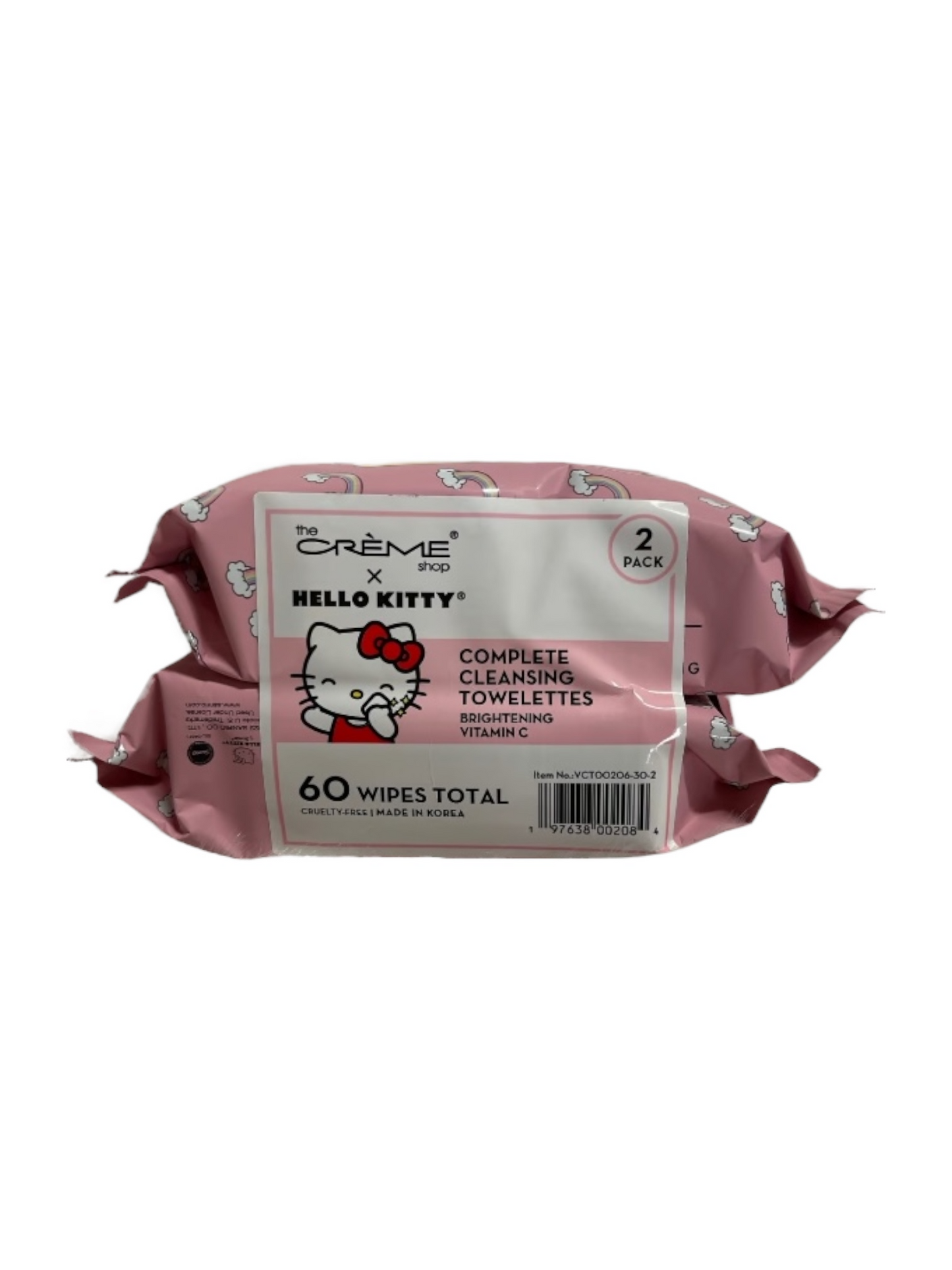 The Creme Shope x Hello Kitty Vitamin C cleansing cloths- 2 pack