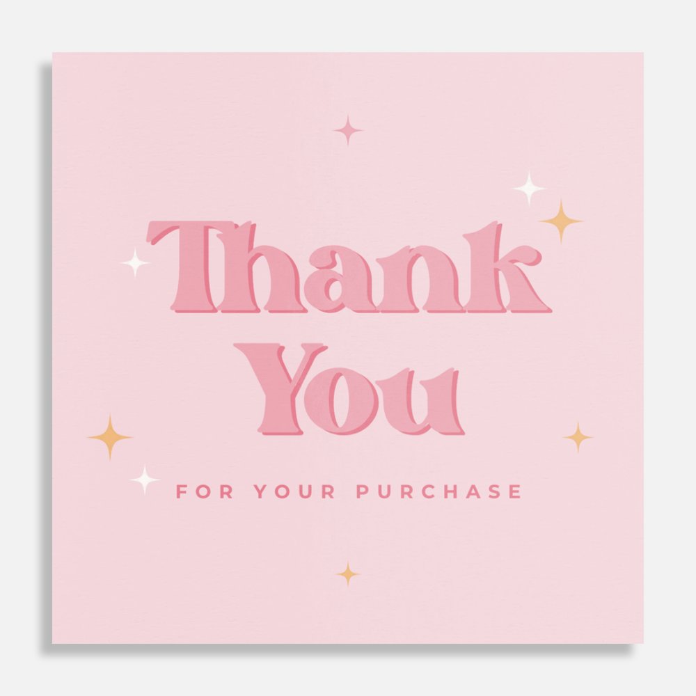 2in x 2in Starry Thank you cards 50/100pcs