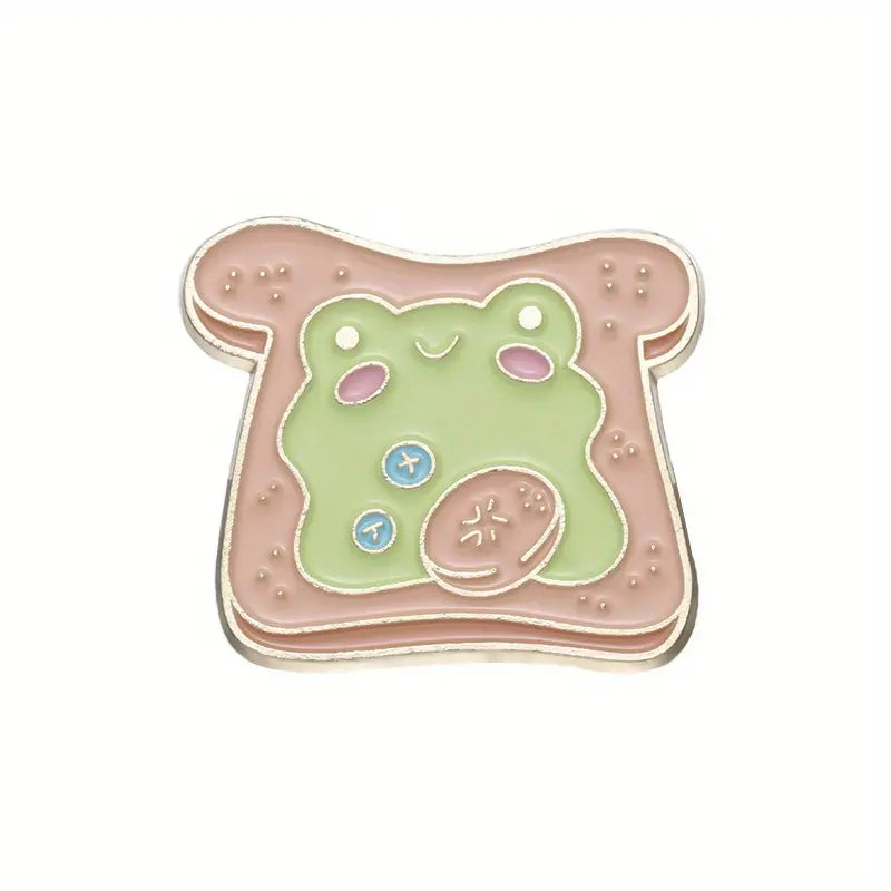 Cute Frog dessert enamel pins