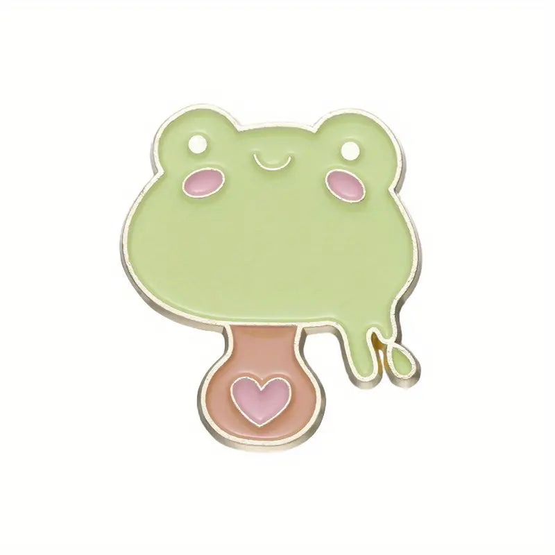 Cute Frog dessert enamel pins