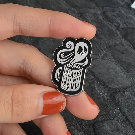 Black Like my Soul Enamel Pin