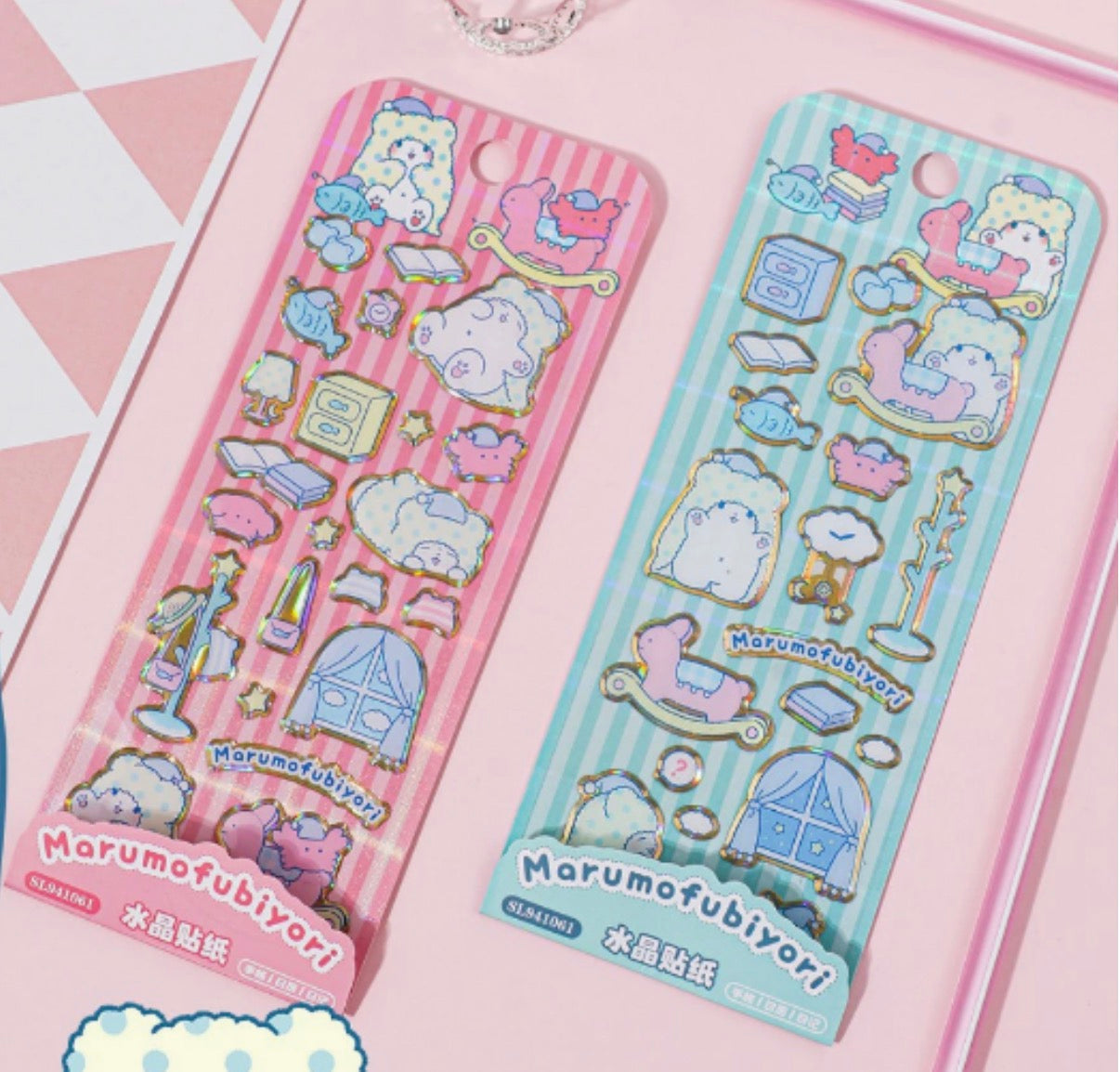 Marumofubiyori licensed Blanket Bear stickers - 1 pack (40 pieces a pack)