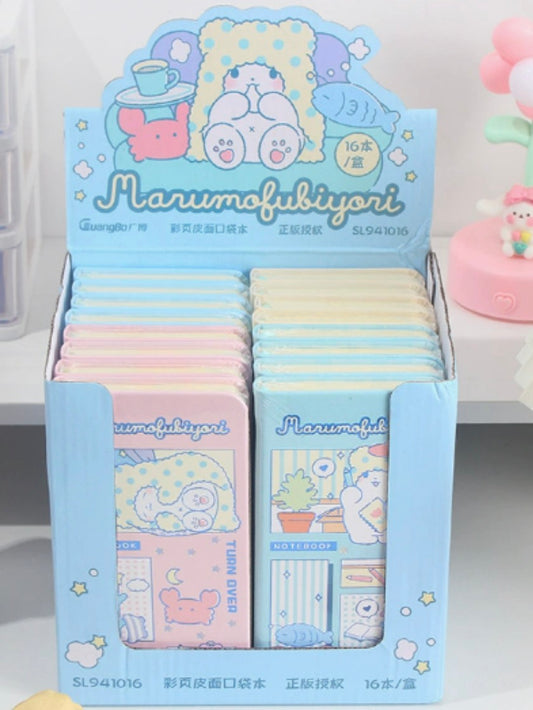 Marumofubiyori licensed Blanket Bear Notebooks - 1 box (16 pieces a box)