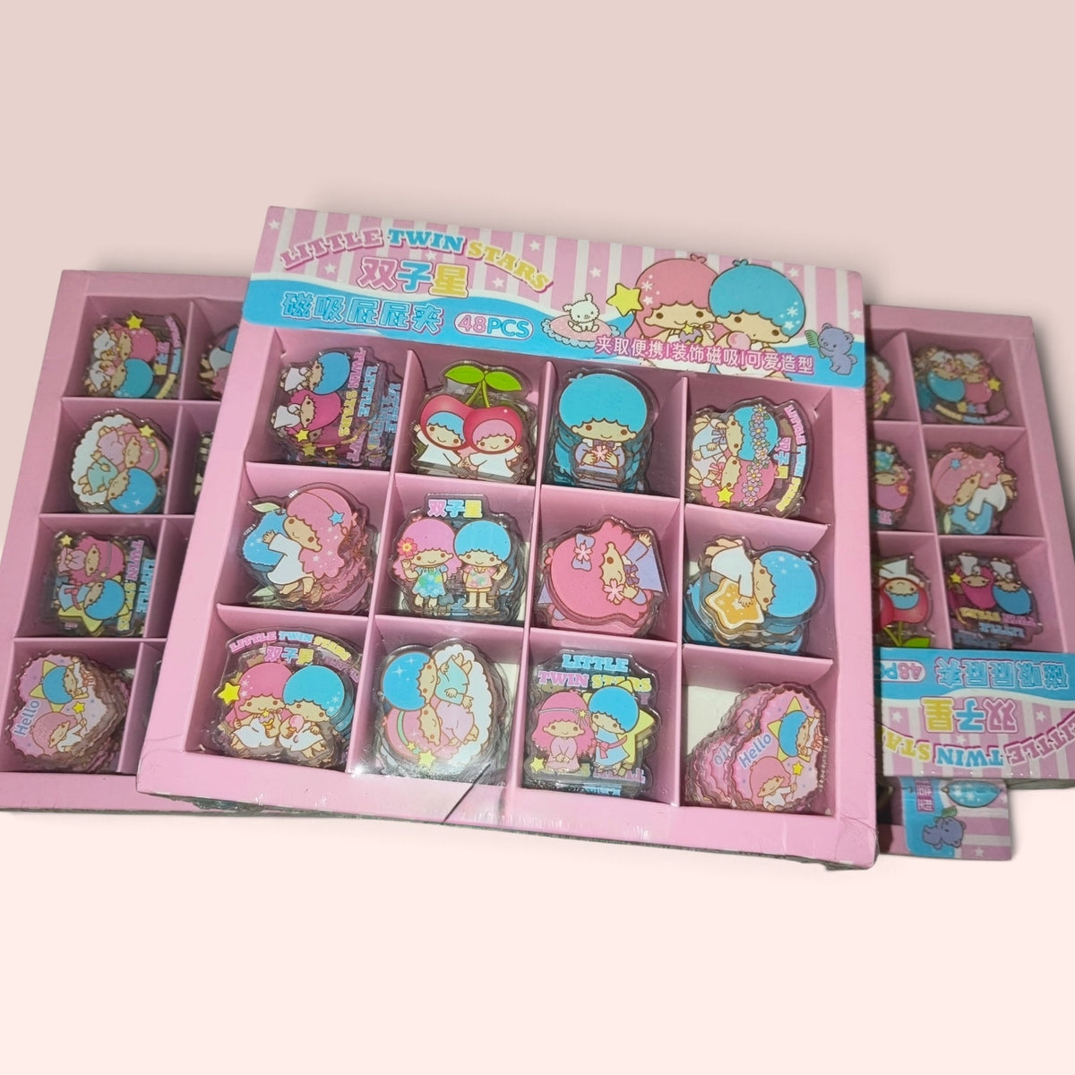 Twin Stars acrylic paper clips