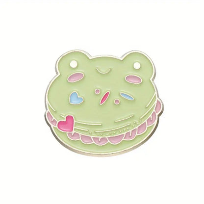 Cute Frog dessert enamel pins