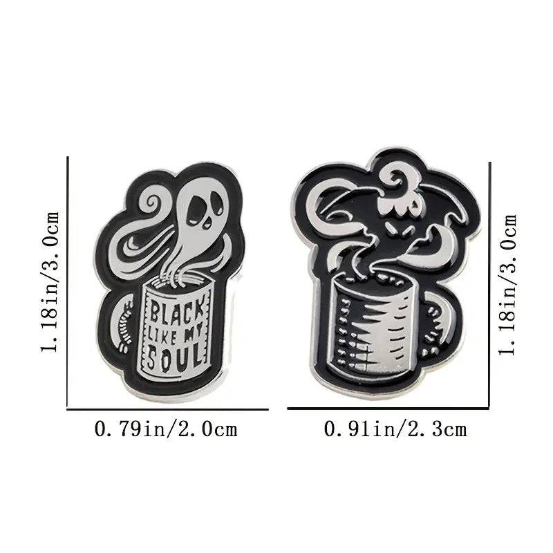 Black Like my Soul Enamel Pin