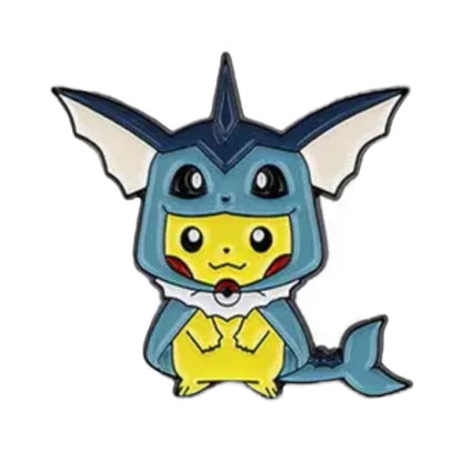 Poncho Pikachu Vaporeon enamel pin