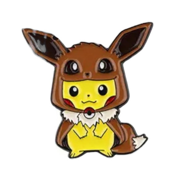 Poncho Pikachu Eevee enamel pin