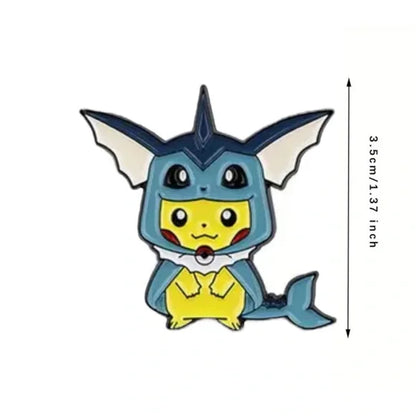 Poncho Pikachu Vaporeon enamel pin