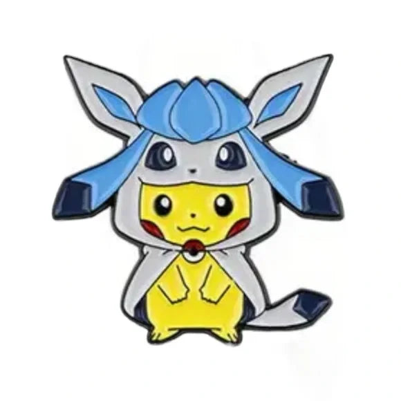 Poncho Pikachu Glaceon enamel pin