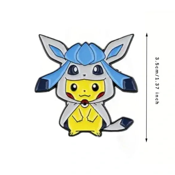 Poncho Pikachu Glaceon enamel pin