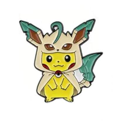 Poncho Pikachu Leafeon enamel pin