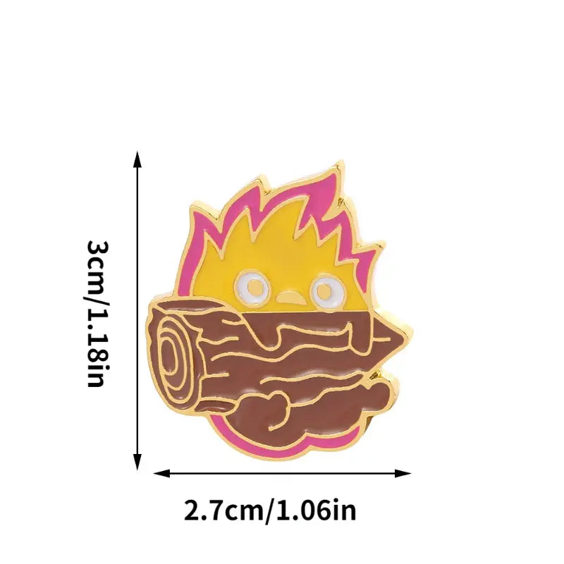 Calcifer Fire Sprite Enamel Pin