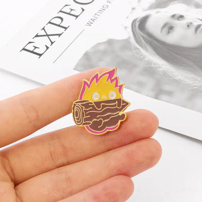 Calcifer Fire Sprite Enamel Pin