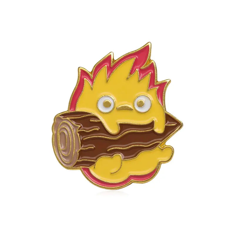 Calcifer Fire Sprite Enamel Pin