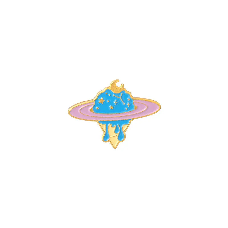 Galaxy Saturn Ring Ice Cream Cone